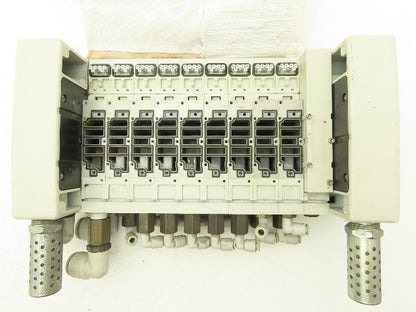 SMC VV5Q41-10 Pneumatic 10-Station Plug-In Solenoid Valve Manifold D-Sub VQ4000