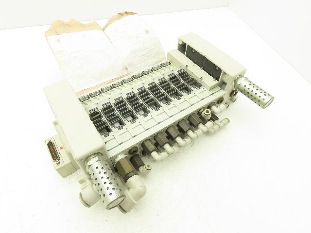SMC VV5Q41-10 Pneumatic 10-Station Plug-In Solenoid Valve Manifold D-Sub VQ4000