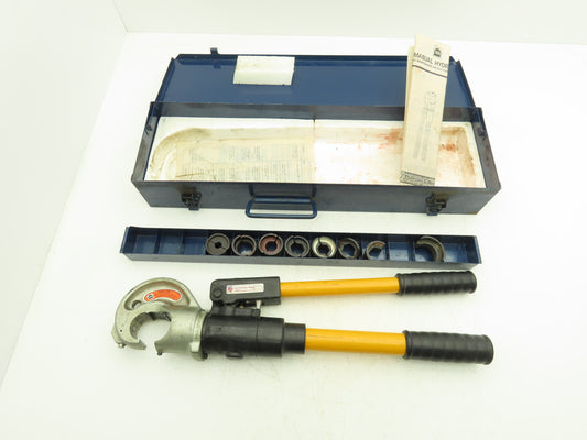 Thomas & Betts TBM12M 12 Ton Manual Hydraulic Crimper Head with 6 Complete Dies