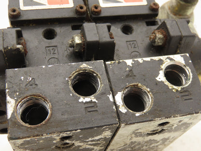 Ross W6076B3437 5/2 Pneumatic Solenoid Valve 2-Station Manifold 3/8"npt *No Coil