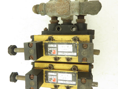 Ross W6076B3437 5/2 Pneumatic Solenoid Valve 2-Station Manifold 3/8"npt *No Coil