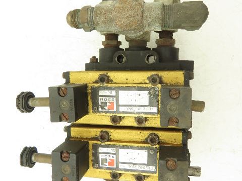 Ross W6076B3437 5/2 Pneumatic Solenoid Valve 2-Station Manifold 3/8"npt *No Coil