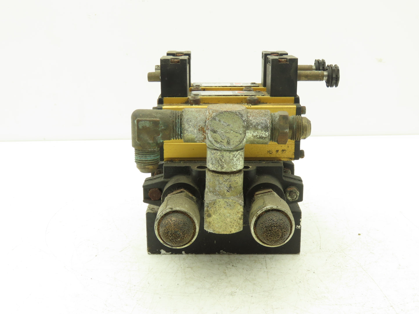 Ross W6076B3437 5/2 Pneumatic Solenoid Valve 2-Station Manifold 3/8"npt *No Coil