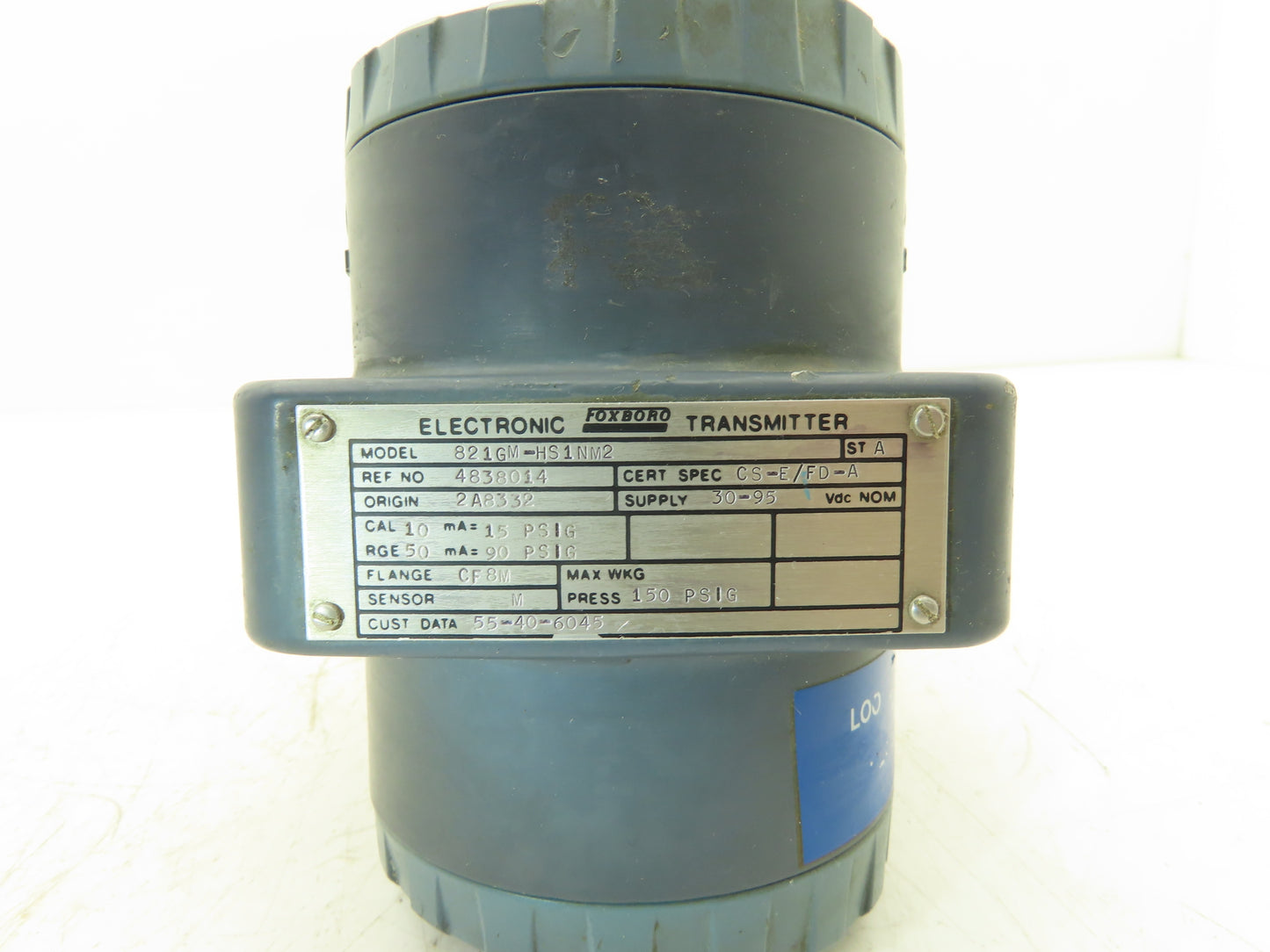 Foxboro 821GM-HS1NM2 Electronic Pressure Transmitter 30-95VDC 15-90PSI