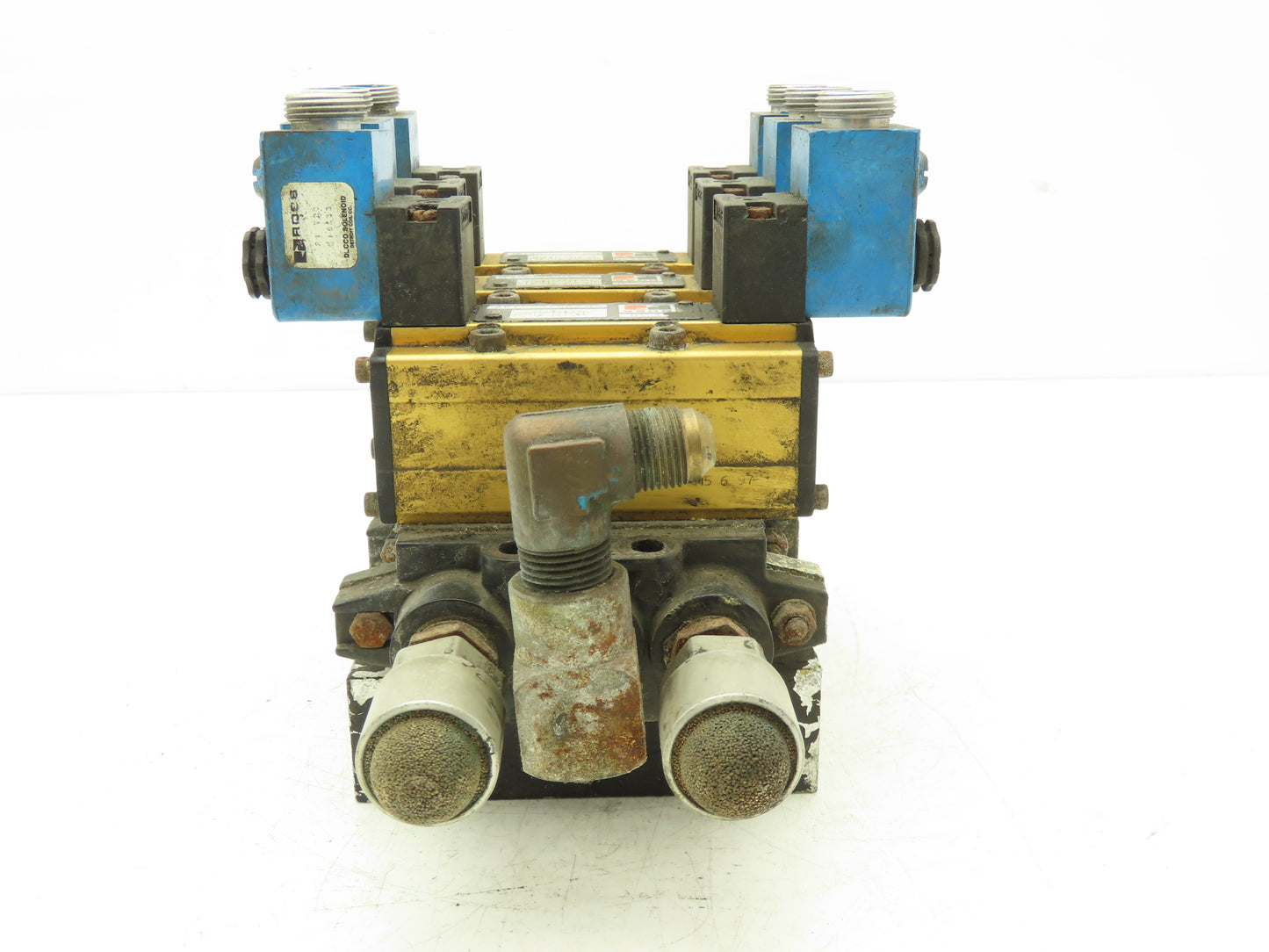 Ross W6077B3431/W6076B3437 Pneumatic Solenoid Valve 3-Station Manifold 24VDC