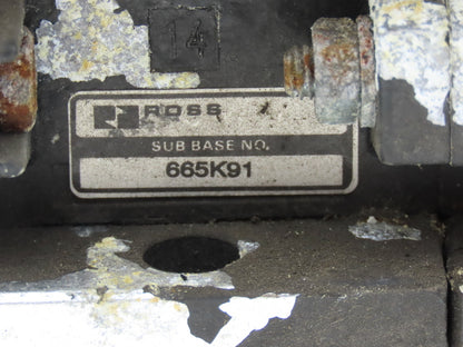 Ross W6077B3431/W6076B3437 Pneumatic Solenoid Valve 3-Station Manifold 24VDC