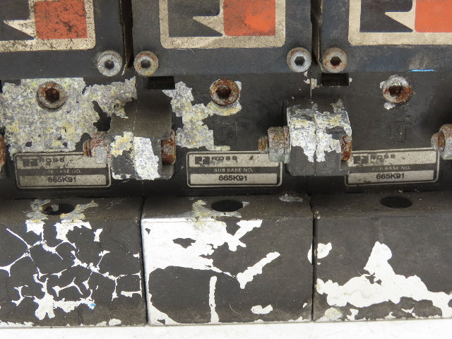 Ross W6077B3431/W6076B3437 Pneumatic Solenoid Valve 3-Station Manifold 24VDC