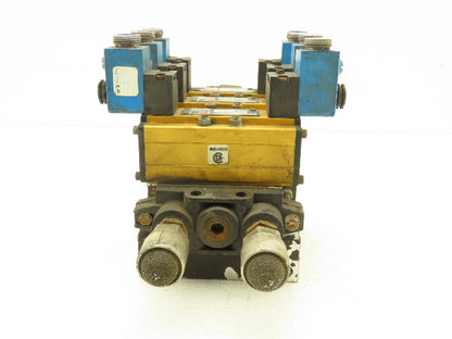 Ross W6077B3431/W6076B3437 Pneumatic Solenoid Valve 3-Station Manifold 24VDC