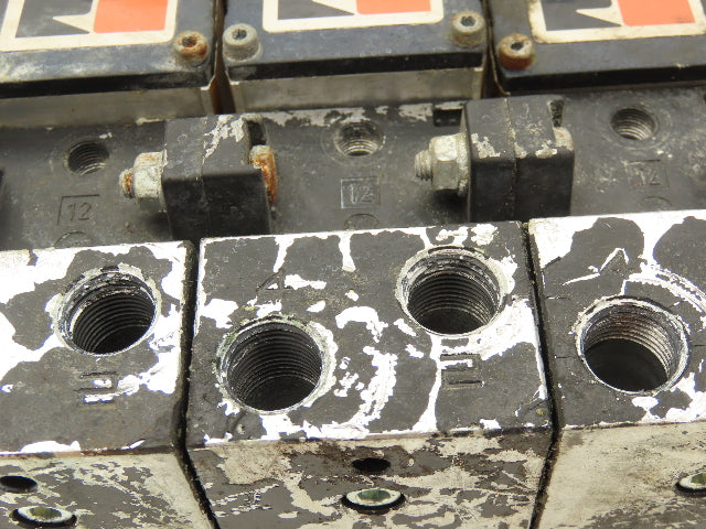 Ross W6077B3431/W6076B3437 Pneumatic Solenoid Valve 3-Station Manifold 24VDC