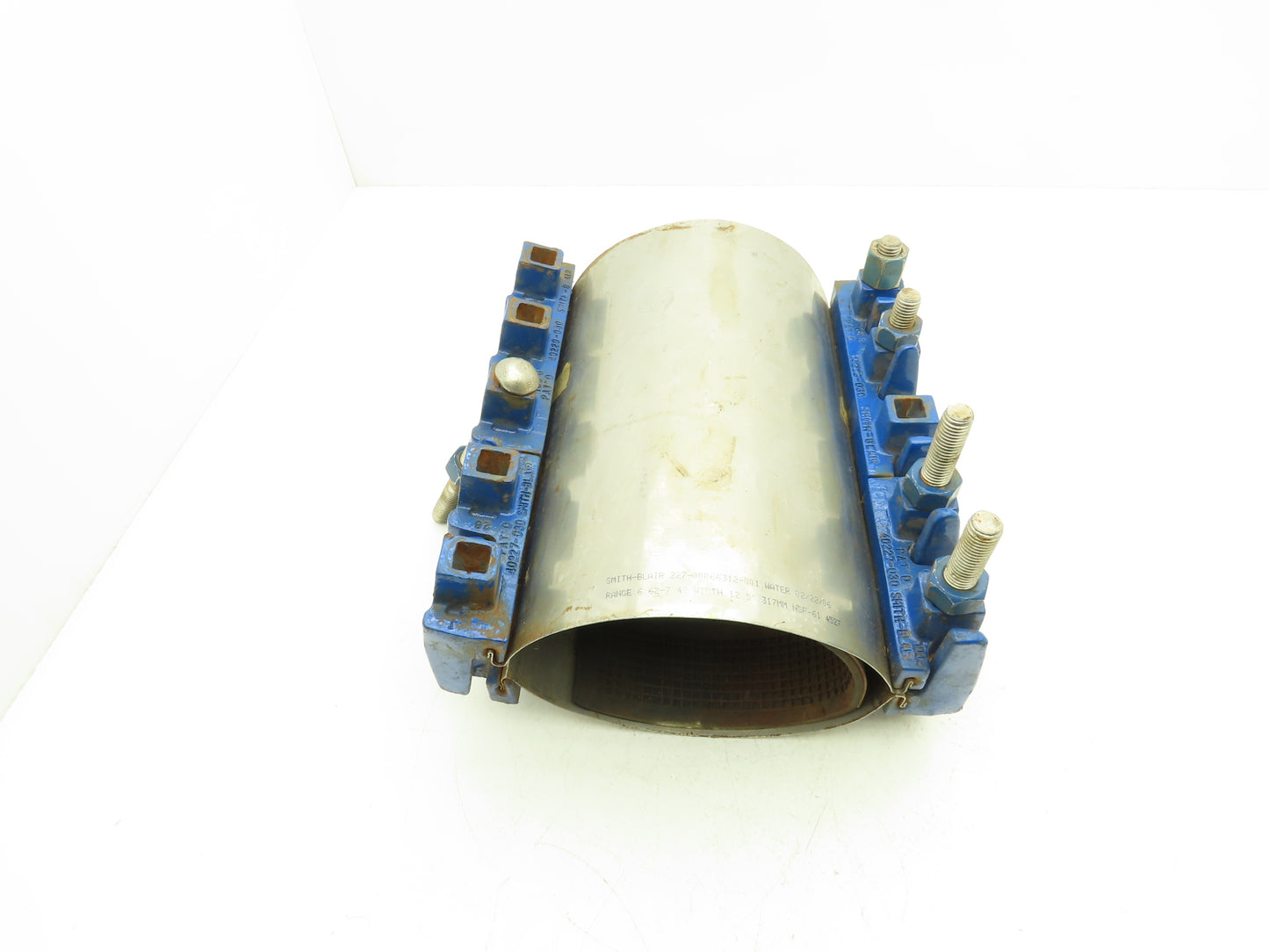 Smith-Blair 227-00066312-001 Full Circle Repair Clamp Water 6.62-7.42"x 12.5" SS