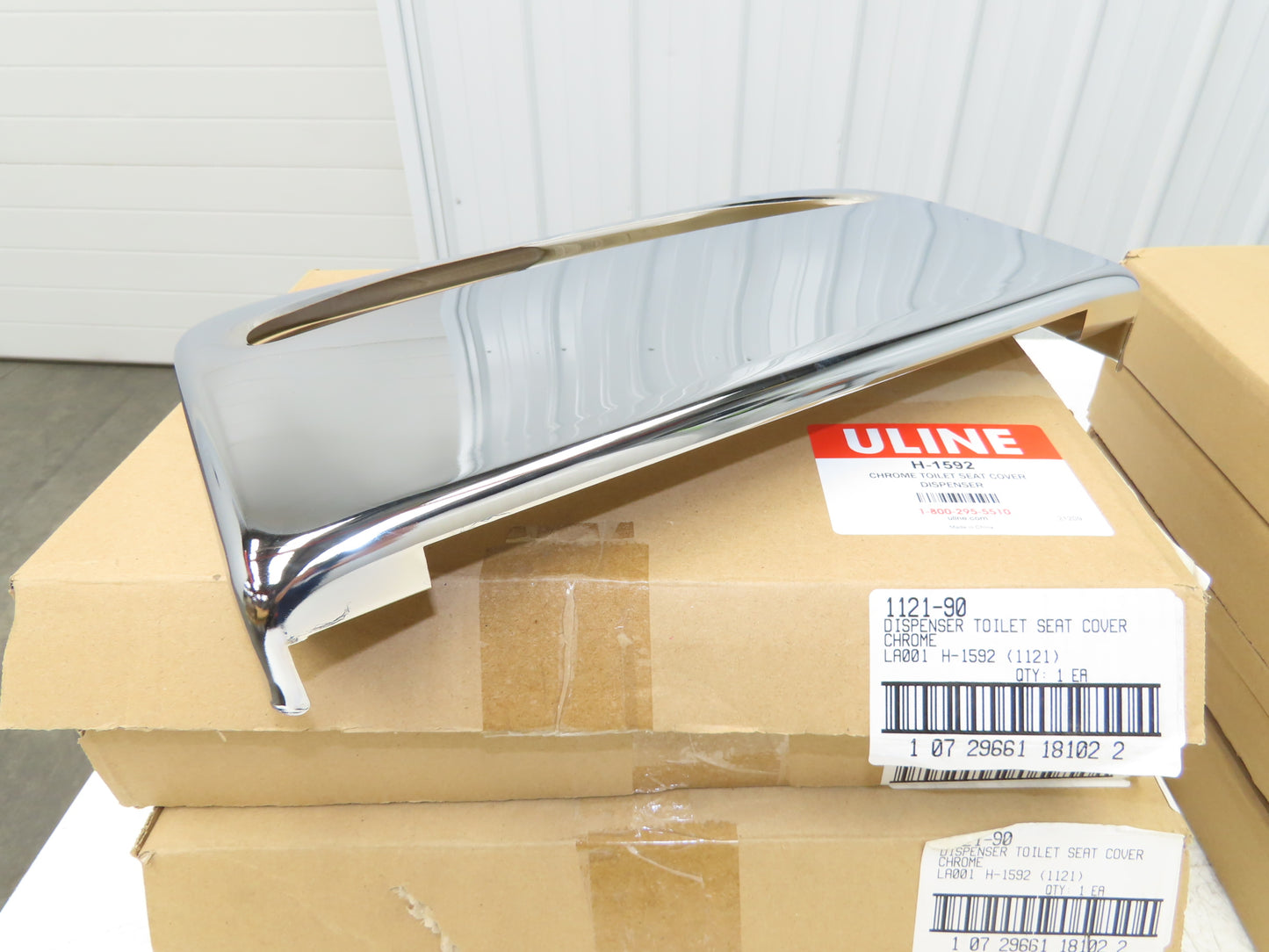 Uline H-1592 Chrome Toilet Seat Cover Dispenser Lot of 8