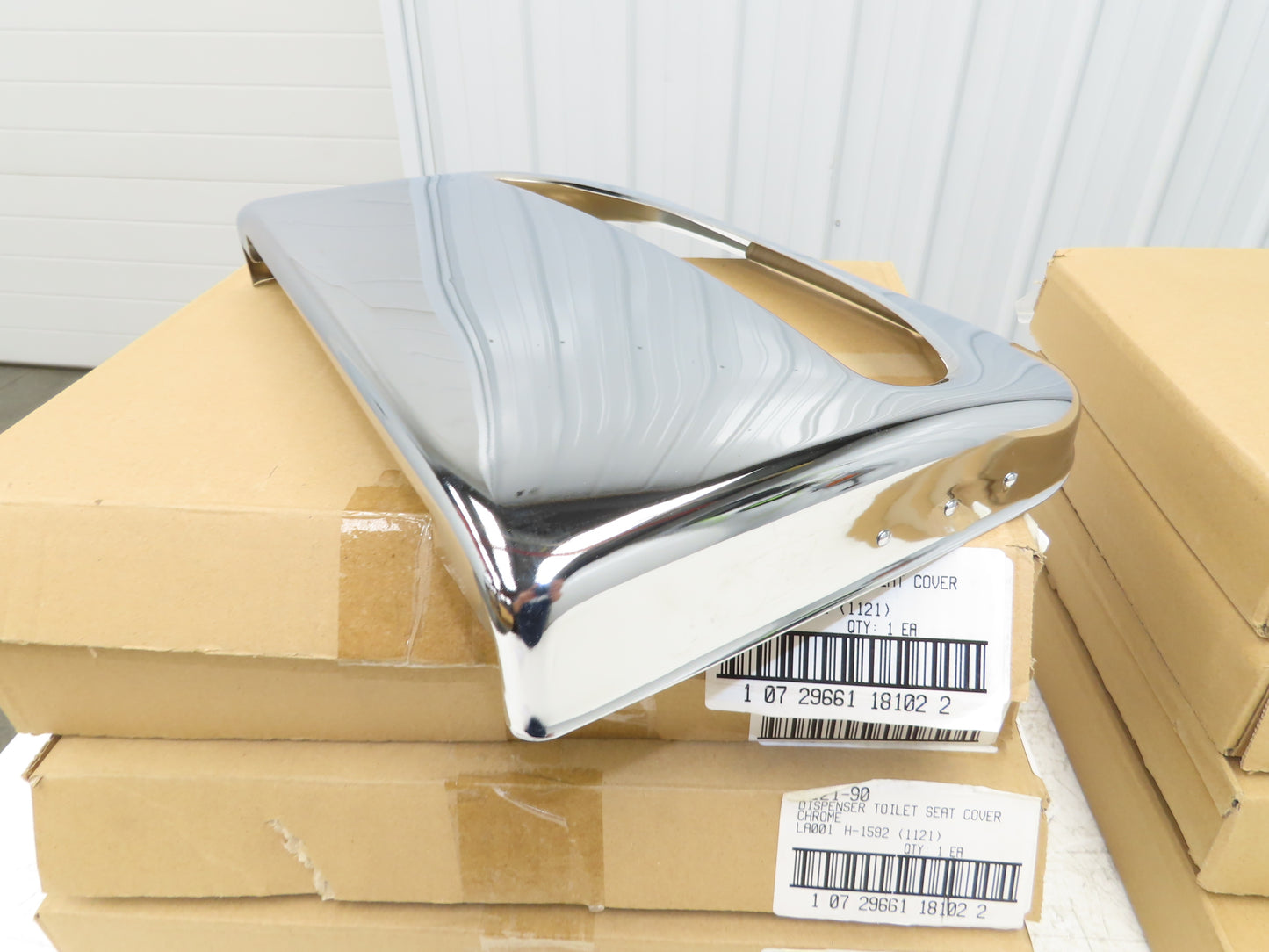 Uline H-1592 Chrome Toilet Seat Cover Dispenser Lot of 8