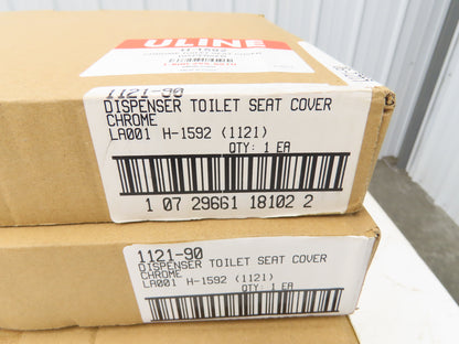 Uline H-1592 Chrome Toilet Seat Cover Dispenser Lot of 8