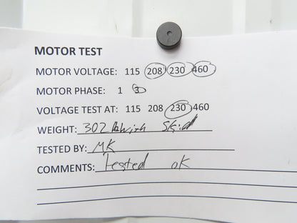 Hartzell 31B-24-900 Tubeaxial Fan 24" Belt Drive 3/4 Hp Motor 208-230/460V
