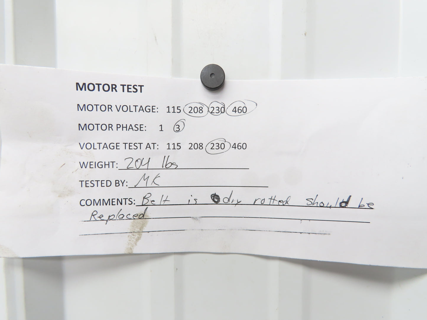 Hartzell 31B-24-900 Tubeaxial Fan 24" Belt Drive 3/4 Hp Motor 208-230/460V