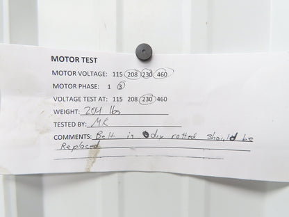 Hartzell 31B-24-900 Tubeaxial Fan 24" Belt Drive 3/4 Hp Motor 208-230/460V