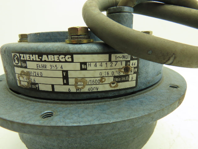 Ziehl-Abegg EKHR 355/4 Axial Centrifugal Fan Motor 240VAC 1Ph H441271