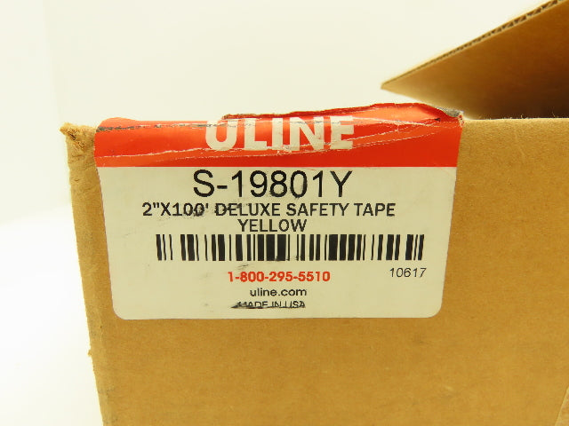 Uline S-19801Y Mighty Line Deluxe Safety Tape 2"x 100' Yellow