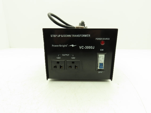 PowerBright VC-3000J Step Up & Down Transformer 100-120V