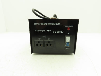 PowerBright VC-3000J Step Up & Down Transformer 100-120V
