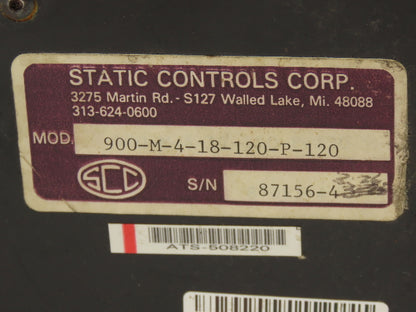 Static Controls 900-M-4-18-120-P-120 Blue LED Digital Display Panel 120V