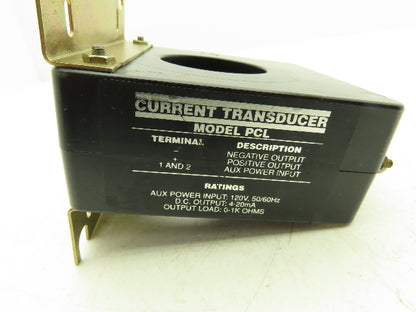 Instrument Transformers PCL 150 Current Transducer 120VAC 50/60Hz 4-20mA 0-1k?