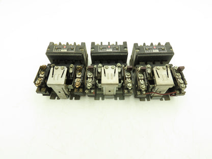 General Electric 101JL AC Motor Starter 7.5Hp 600VAC 3Ph 110V Coil Lot of 3