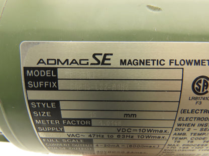 Yokogawa SE115NJ-DAB1S-LS2-A1H2 Yewflo Magnetic Flowmeter 115VAC 1/2" Haz Loc