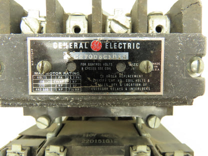 General Electric CR7006C101Q AC Motor Starter 7.5Hp 600VAC 110V Coil 3Ph