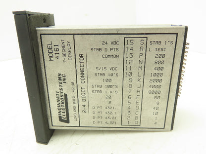 Cincinnati 4161-4-24-N12-REV 4-Digit LED Panel Display 24VDC