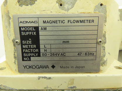 Yokogawa 105AG Admag Magnetic Flowmeter 80-264VAC 1/2" NPT 105AC-AB1-LSA-S2A1HXA