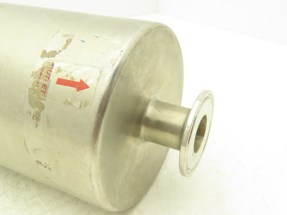 316L Stainless Sanitary Basket Strainer 1" Tri-Clamp Bottom Outlet 4.5"x 12"L