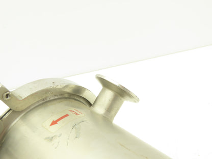 316L Stainless Sanitary Basket Strainer 1" Tri-Clamp Bottom Outlet 4.5"x 12"L