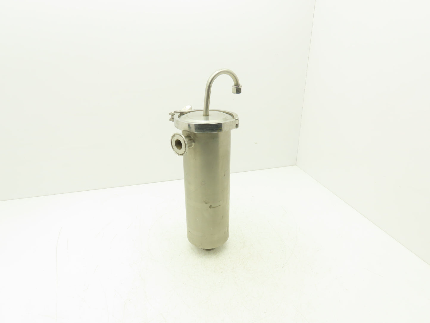 316L Stainless Sanitary Basket Strainer 1" Tri-Clamp Bottom Outlet 4.5"x 12"L