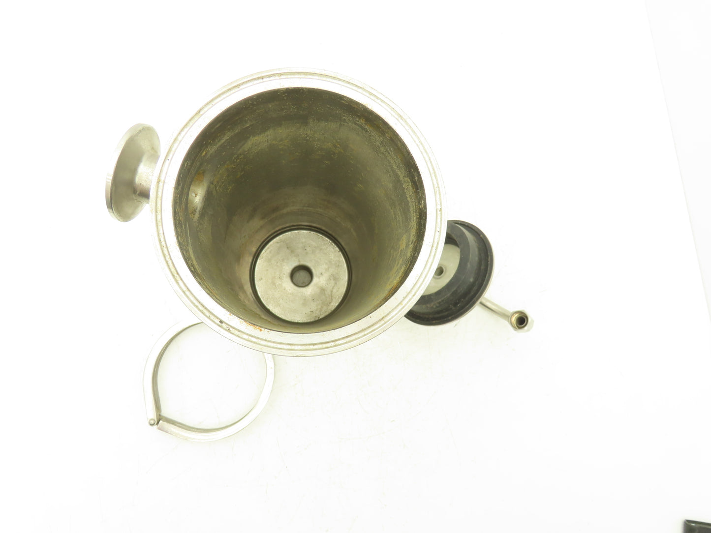 316L Stainless Sanitary Basket Strainer 1" Tri-Clamp Bottom Outlet 4.5"x 12"L