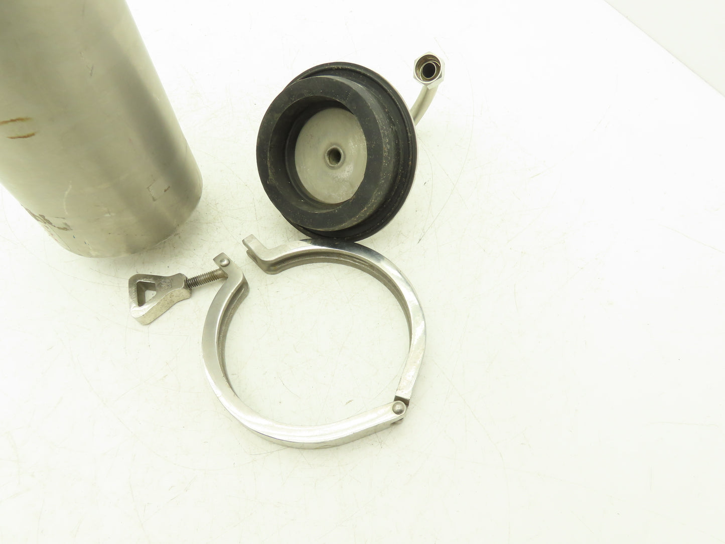 316L Stainless Sanitary Basket Strainer 1" Tri-Clamp Bottom Outlet 4.5"x 12"L