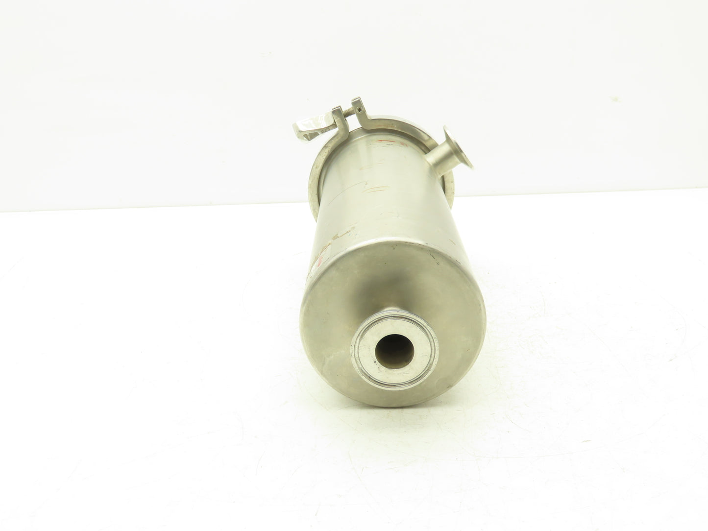 316L Stainless Sanitary Basket Strainer 1" Tri-Clamp Bottom Outlet 4.5"x 12"L