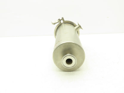 316L Stainless Sanitary Basket Strainer 1" Tri-Clamp Bottom Outlet 4.5"x 12"L