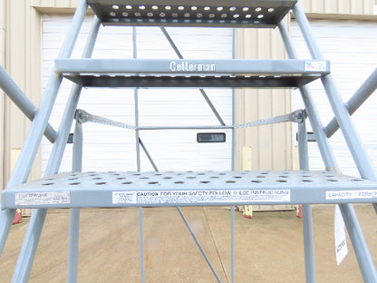 Cotterman Metal Rolling Ladder 12-Step 10'H Platform 24x7"Tread 162"H 32"W 450Lb