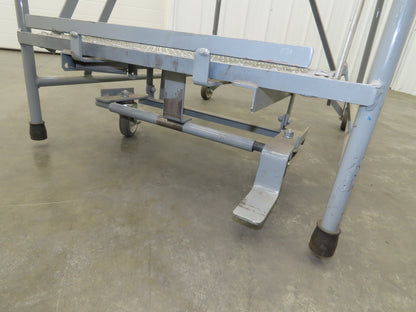 Cotterman Metal Rolling Ladder 5-Step 50"H Platform 24x7"Tread 80"H 30"W 450Lb