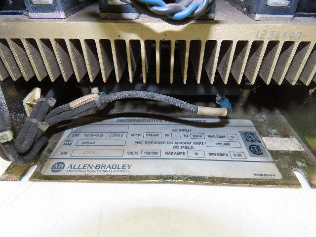 Allen Bradley 1370-RFS Regenerative Field Supply 230/460VAC 1ph 16A 150/300VDC