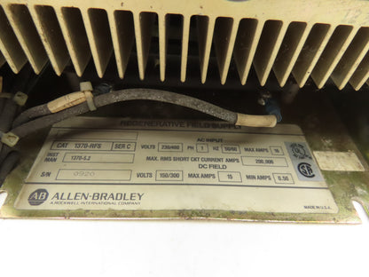 Allen Bradley 1370-RFS Regenerative Field Supply 230/460VAC 1ph 16A 150/300VDC