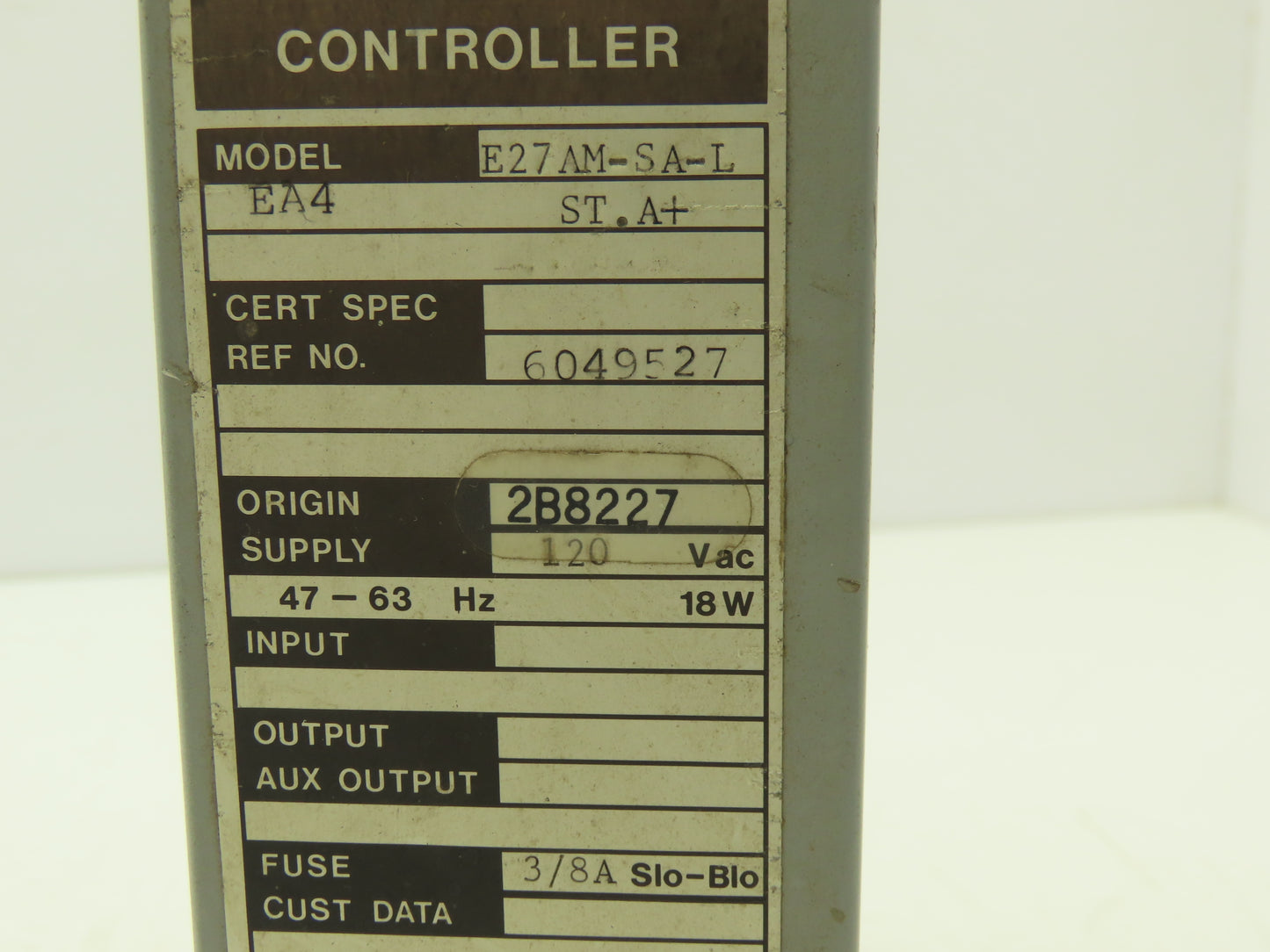 Foxboro E27AM-SA-L+EA4 Spec 200/SS Manual Gauge Controller 2AX+EA4