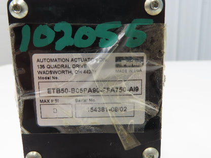 Parker ETB50-B05PA90-FFA750-AI9 Linear Screw Actuator 750mm Stroke -No Motor
