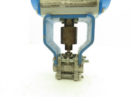 Jamesbury VPVL050-SR6-B Pneumatic Actuator 1/4 Turn 80psi 6ft-lb 1/2" Ball Valve