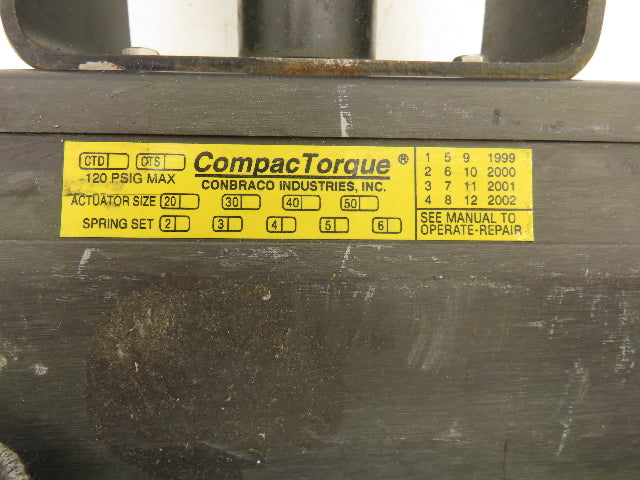 Conbraco Compac Torque Pneumatic Actuator 1-1/2" NPT Black Double Ball Valve