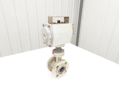 Warren Controls 1.5" CW-12MW  Ball Valve Flanged w/Pneumatic Actuator