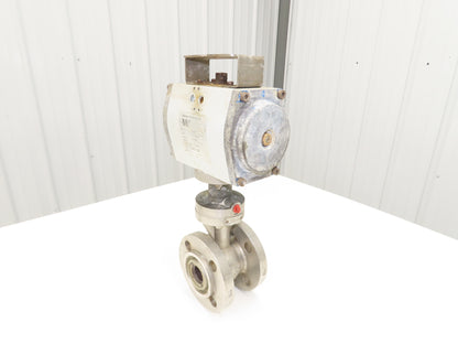 Warren Controls 1.5" CW-12MW  Ball Valve Flanged w/Pneumatic Actuator
