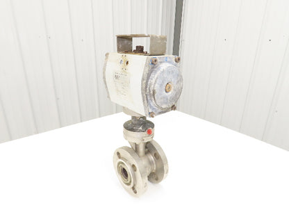 Warren Controls 1.5" CW-12MW  Ball Valve Flanged w/Pneumatic Actuator