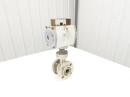 Warren Controls 1.5" CW-12MW  Ball Valve Flanged w/Pneumatic Actuator